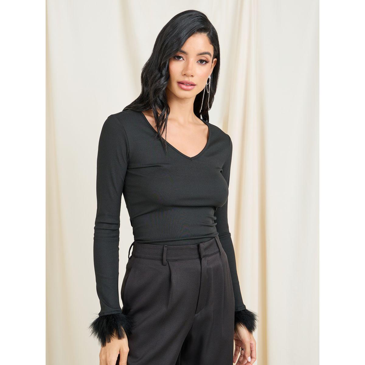 بنطال بأرجل مستقيمة مع تيشيرت باكمام طويلة-women-clothing-coordsets-image-5