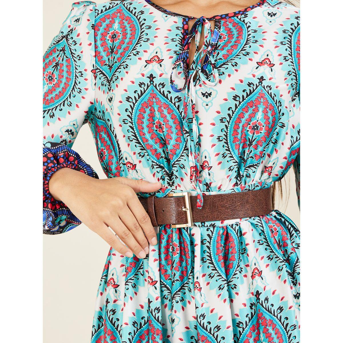 Styli Bohemian Print Belted A-Line Maxi Dress-women-clothing-dresses-image-3