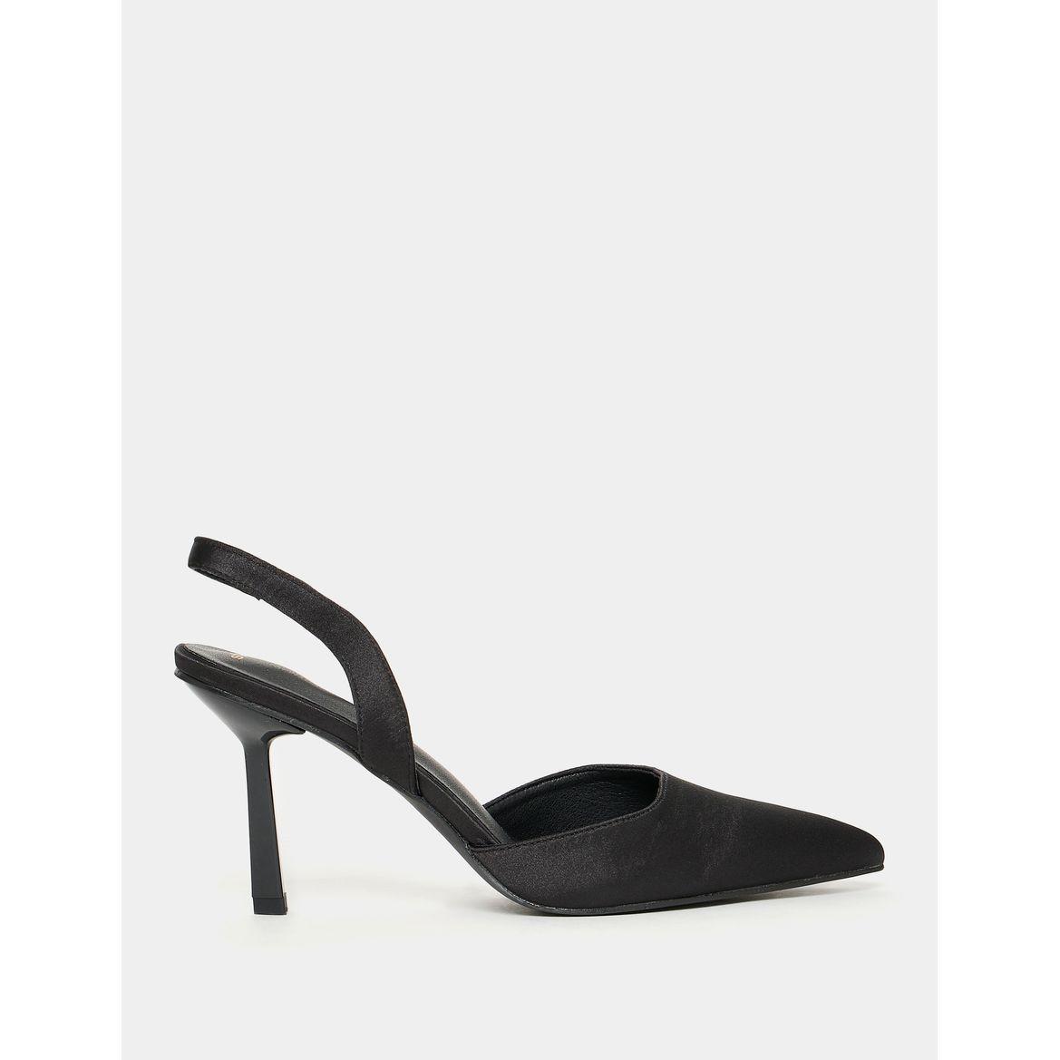 Styli Satin Slingback Heeled Pumps-women-shoes-heels-image-2