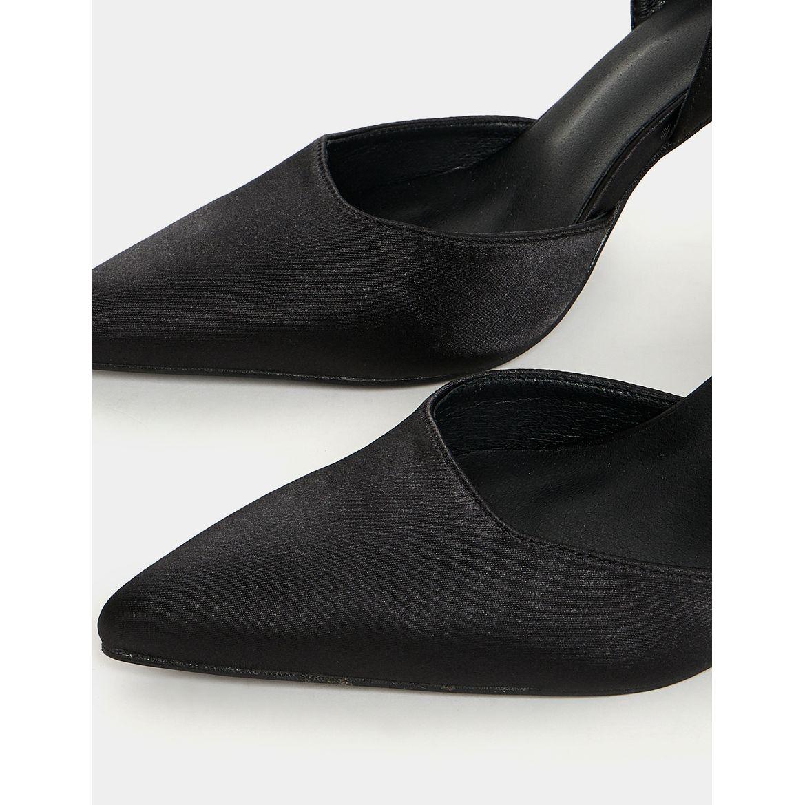 Styli Satin Slingback Heeled Pumps-women-shoes-heels-image-4