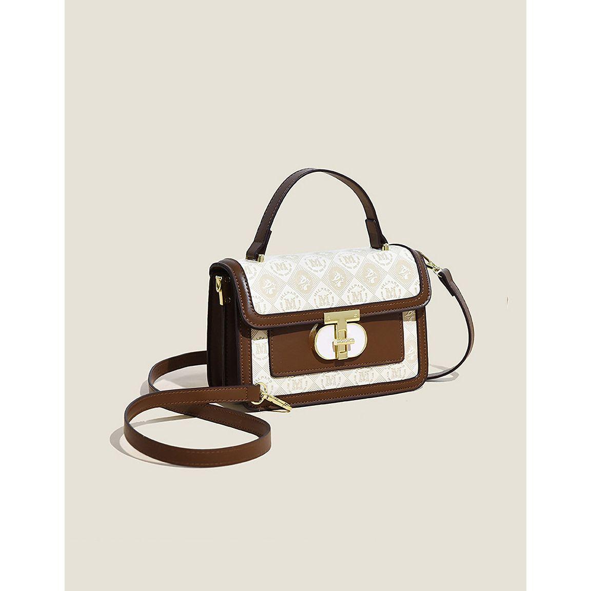 Styli Contrast Panel Handbag with Turn Lock-women-bagsandwallets-handbags-image-2