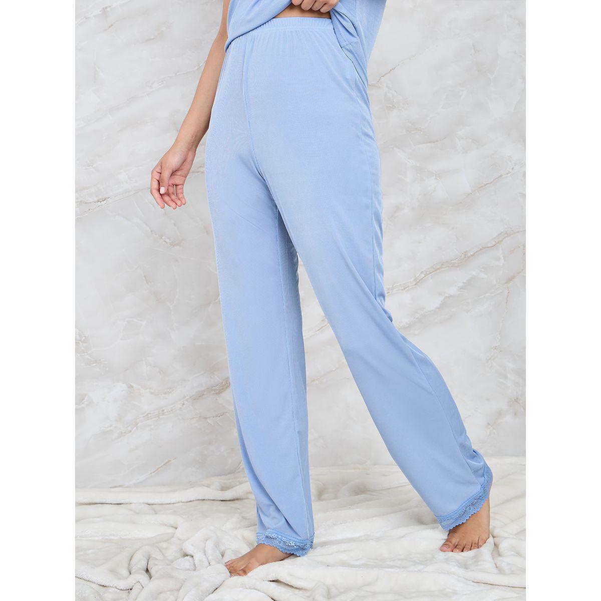 Styli Unwind Scallop Lace Trim Rib T-Shirt & Pyjama Set-women-clothing-nightwear-pyjamas-longsets-image-6