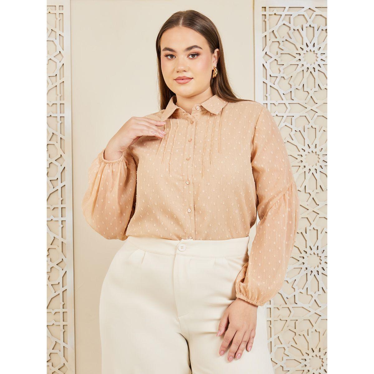 بلوزة كاجوال باكمام طويلة-women-clothing-shirtsandblouses-shirts-image-1