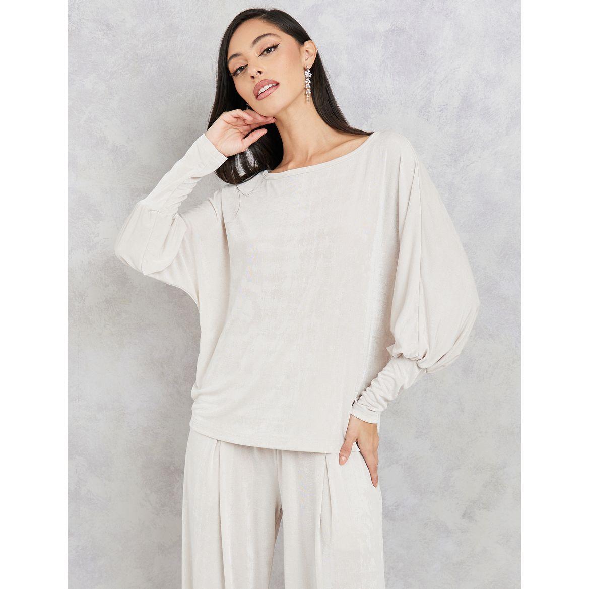 Styli Solid Wide Neck Top & Pants-women-clothing-coordsets-image-3