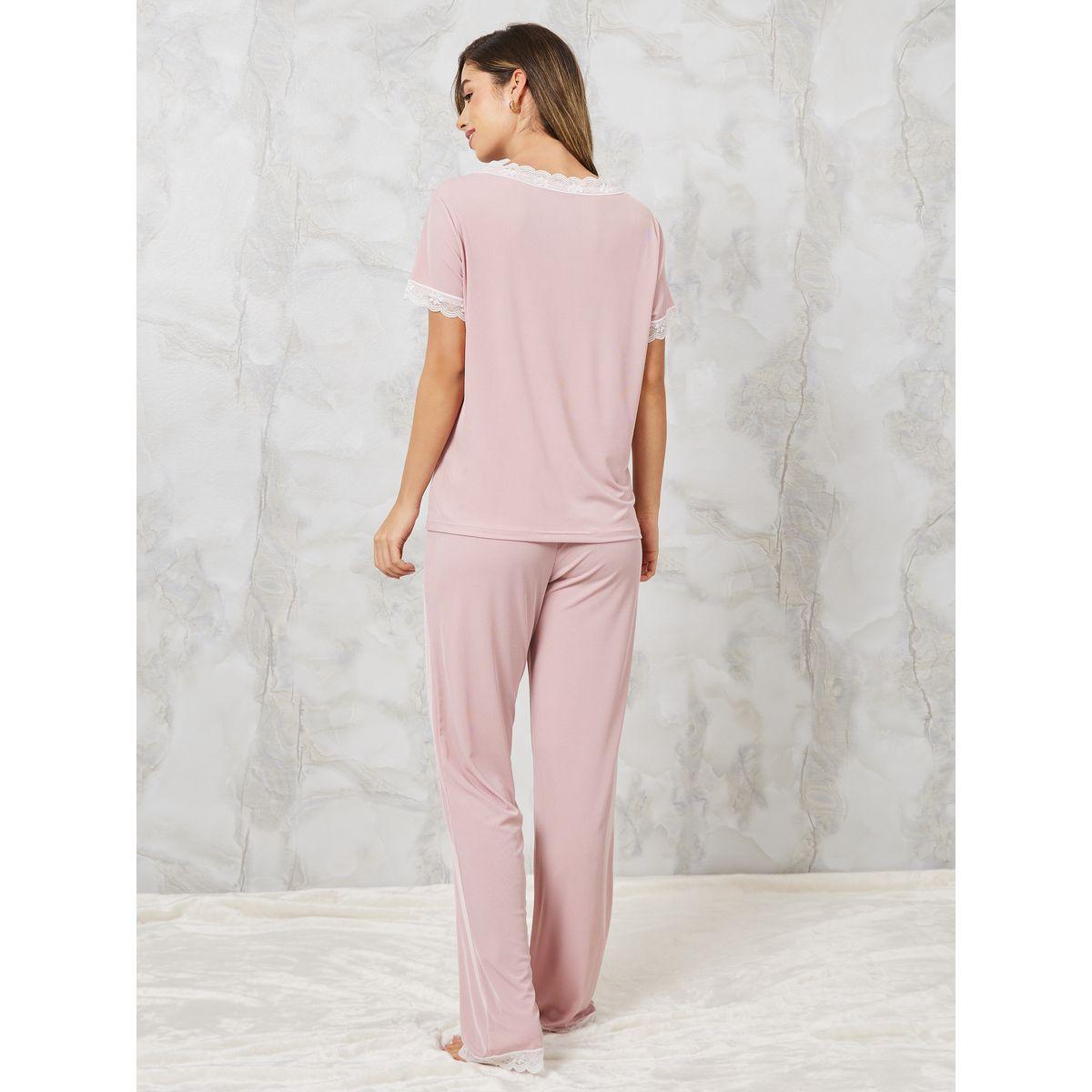 طقم بيجاما من ( بلوزة + بنطال )-women-clothing-nightwear-pyjamas-longsets-image-6