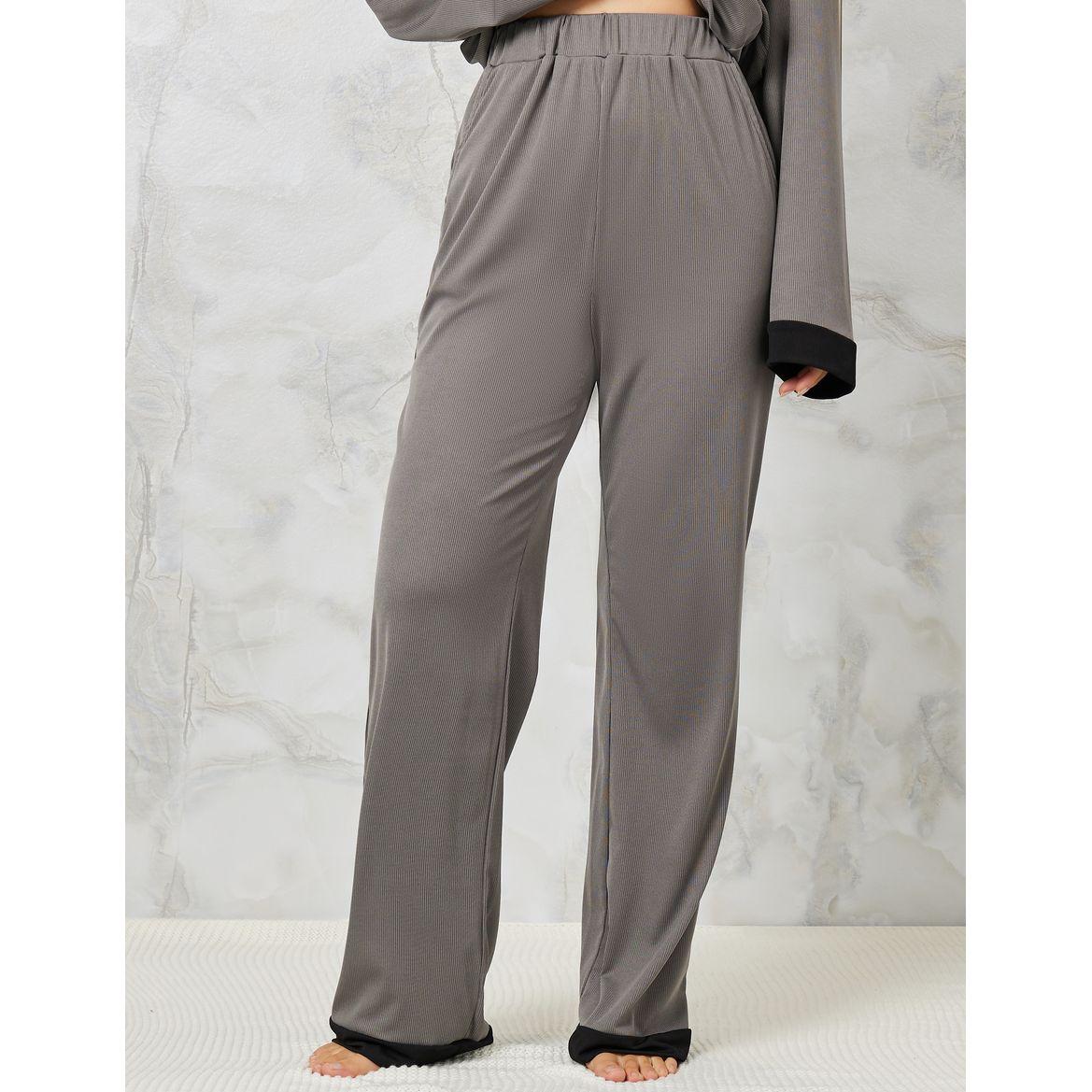 Styli Unwind Long Sleeve Rib Logo Shirt & Pyjama Set-women-clothing-nightwear-pyjamas-longsets-image-5