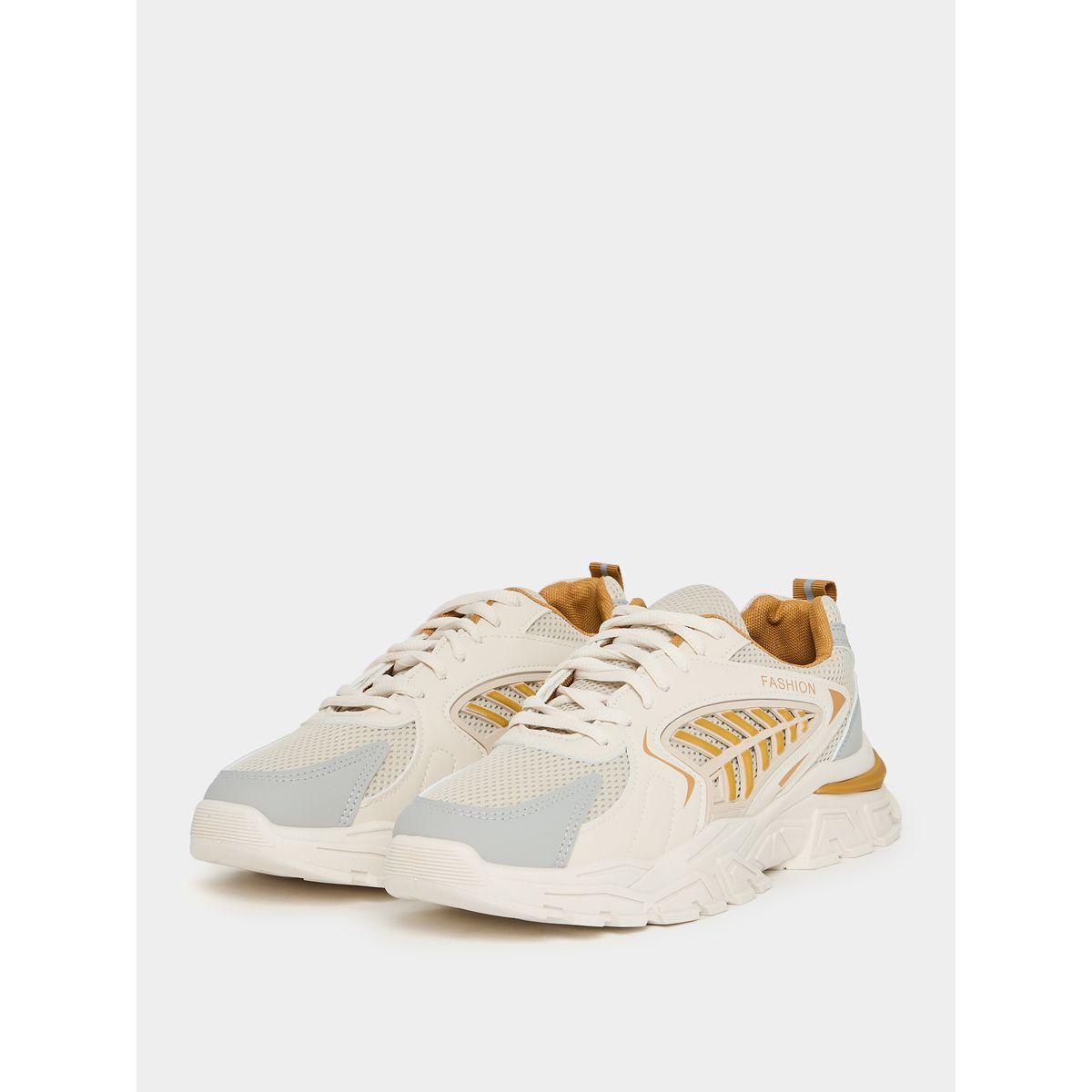 Styli Lace Up Front Mesh Paneled Sneakers-men-shoes-sneakers-image-2