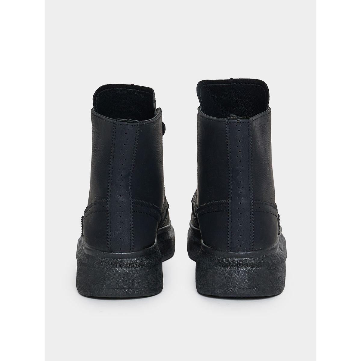 Styli Lace Up Front High Top Flat Sole Boots-men-shoes-boots-image-3