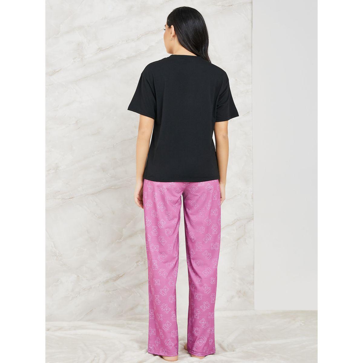 طقم بيجاما من ( بنطال + تيشيرت )-women-clothing-nightwear-pyjamas-longsets-image-4