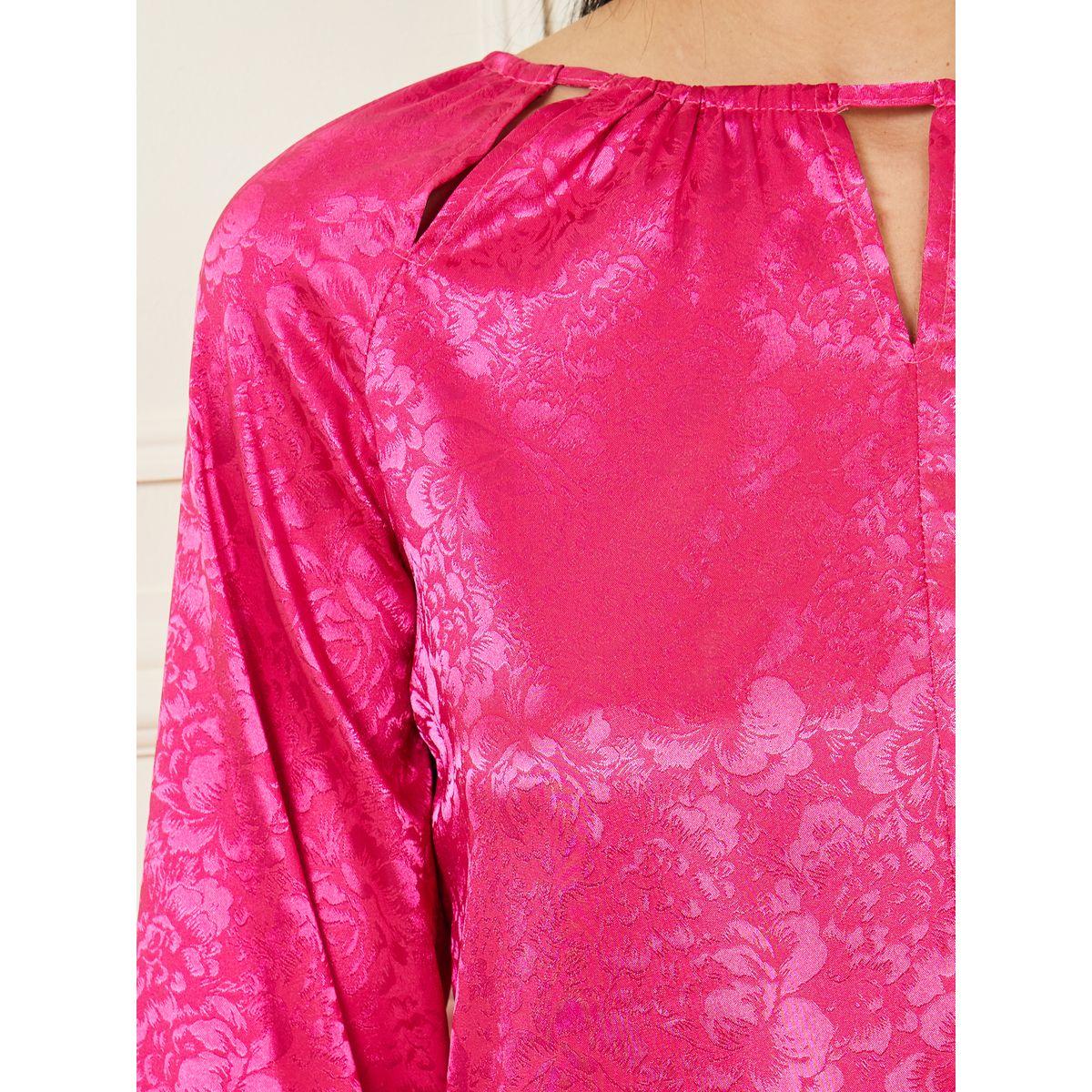 Styli Jacquard Cut-Out Panel Detail Blouse-women-clothing-shirtsandblouses-blouses-image-5