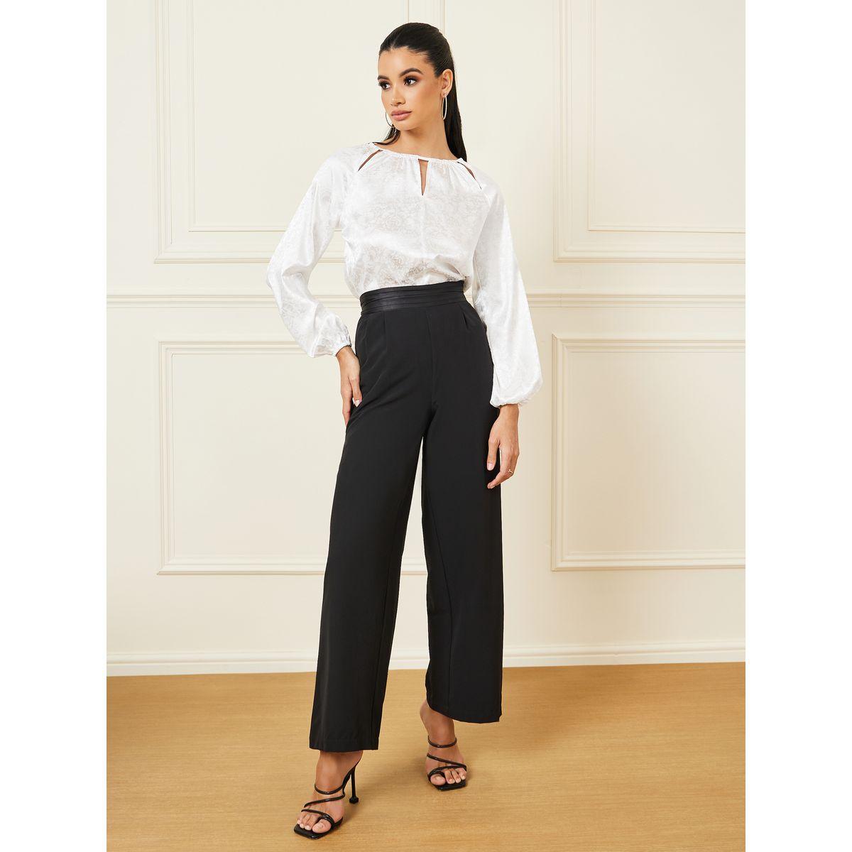 Styli Jacquard Cut-Out Panel Detail Blouse-women-clothing-shirtsandblouses-blouses-image-3
