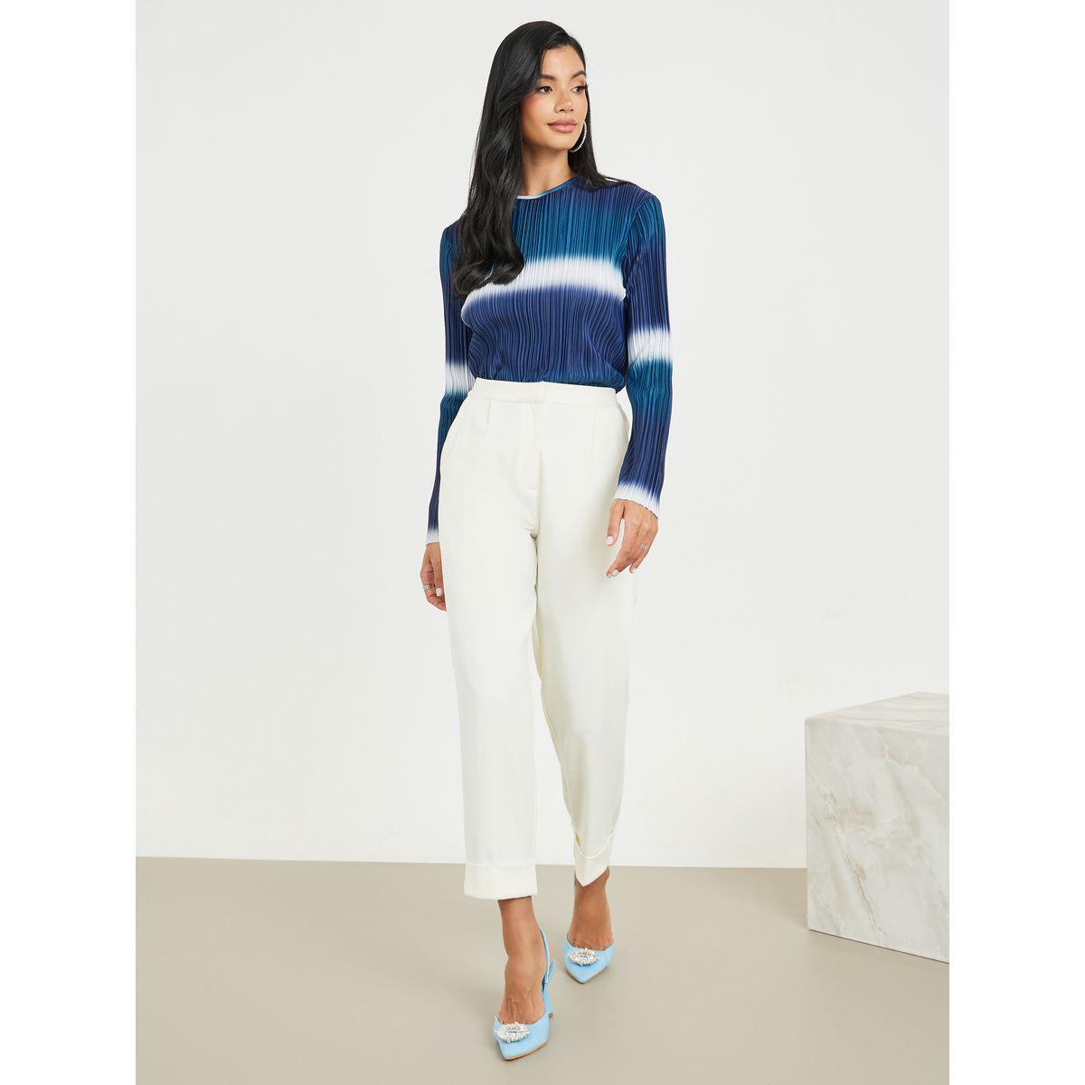 بلوزة بليسيه محبوكة بطبعة تاي داي-women-clothing-shirtsandblouses-blouses-image-3