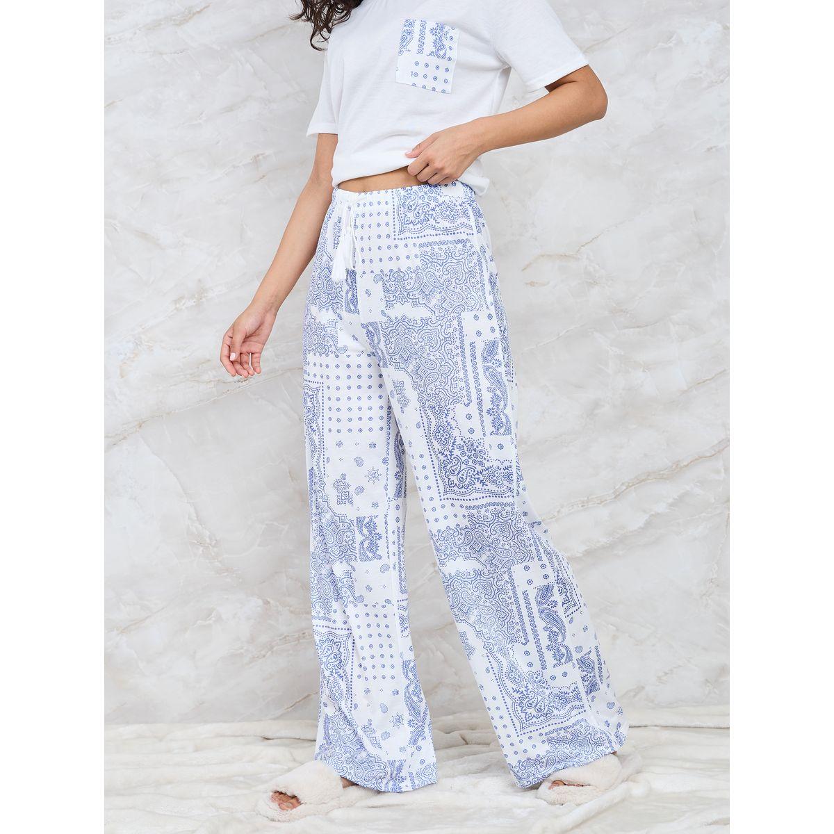 قميص جيب مطبوع من Styli Unwind وطقم بيجاما عريض الساق-women-clothing-nightwear-pyjamas-longsets-image-6