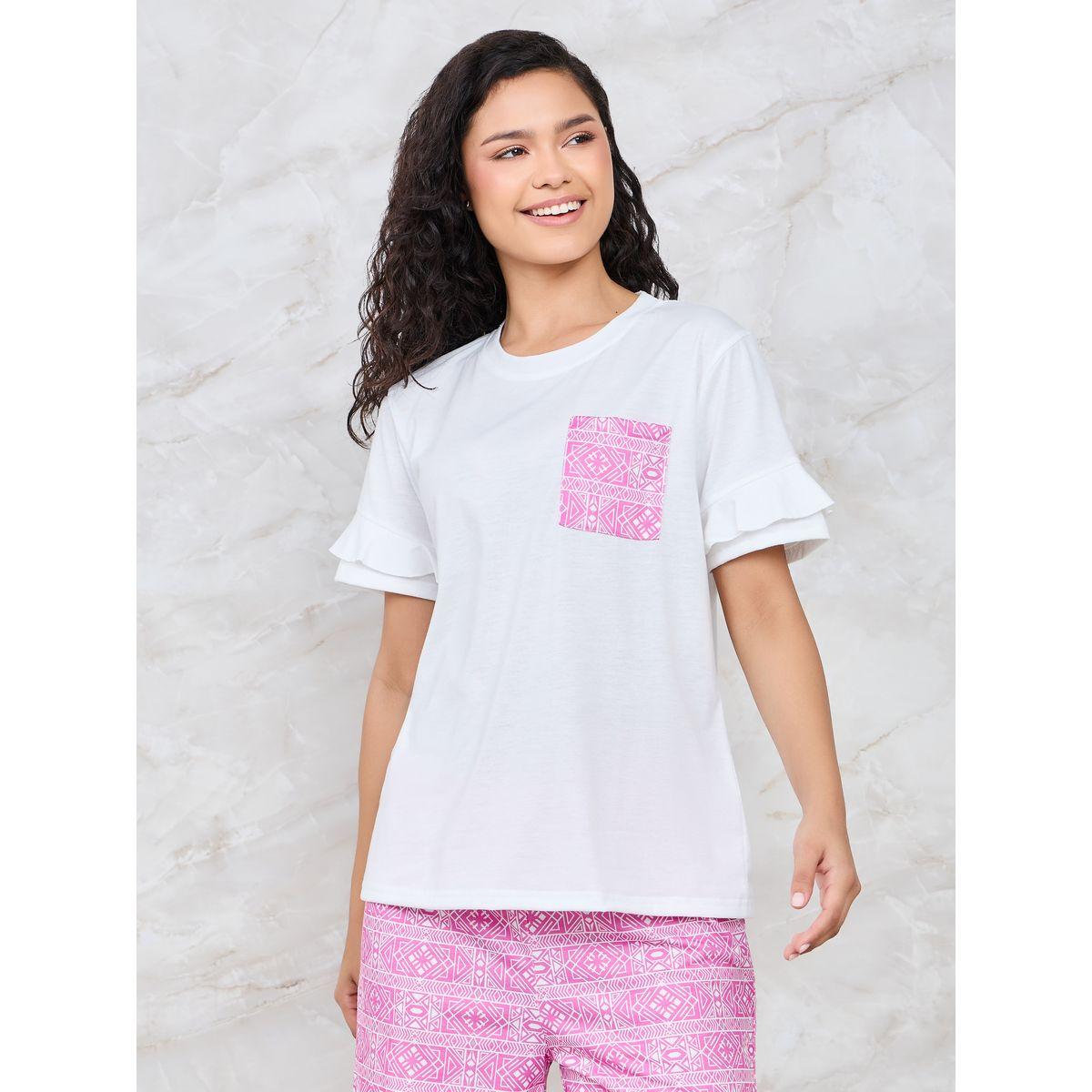 مجموعة من ( شورت + تيشيرت )-women-clothing-nightwear-pyjamas-shortsets-image-4