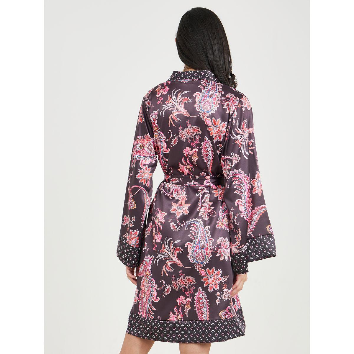 Styli Unwind Satin Paisley and Geo Border Print Kimono Robe-women-clothing-nightwear-robes-image-4