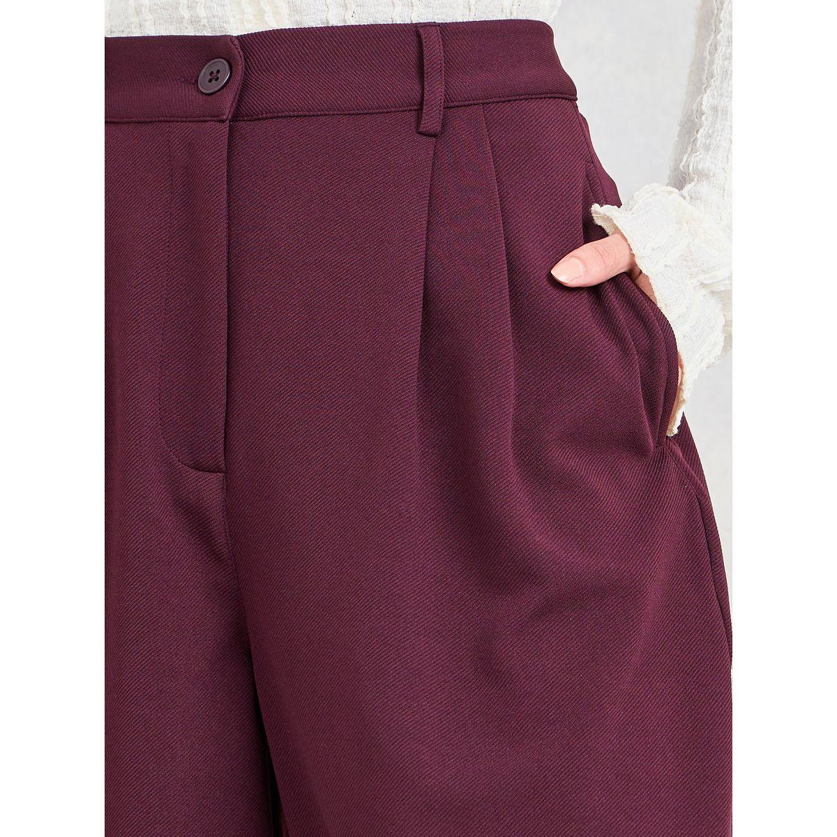 Styli Solid Wide Leg Pants with Pockets-women-clothing-bottoms-trousers-image-3
