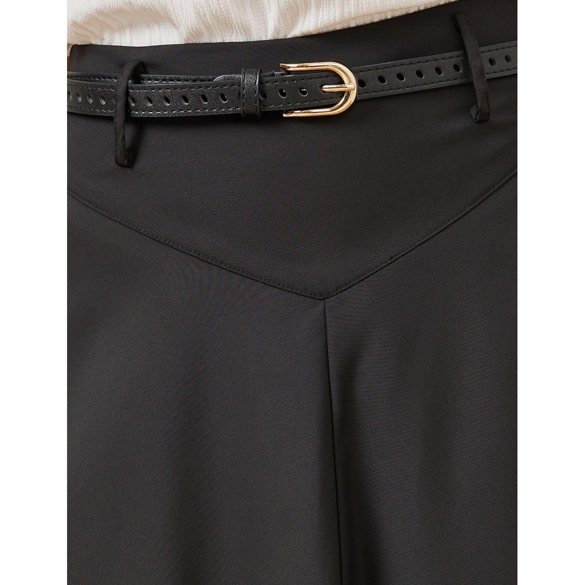 Styli Solid A-Line Skirt with Belt-women-clothing-bottoms-skirts-image-3