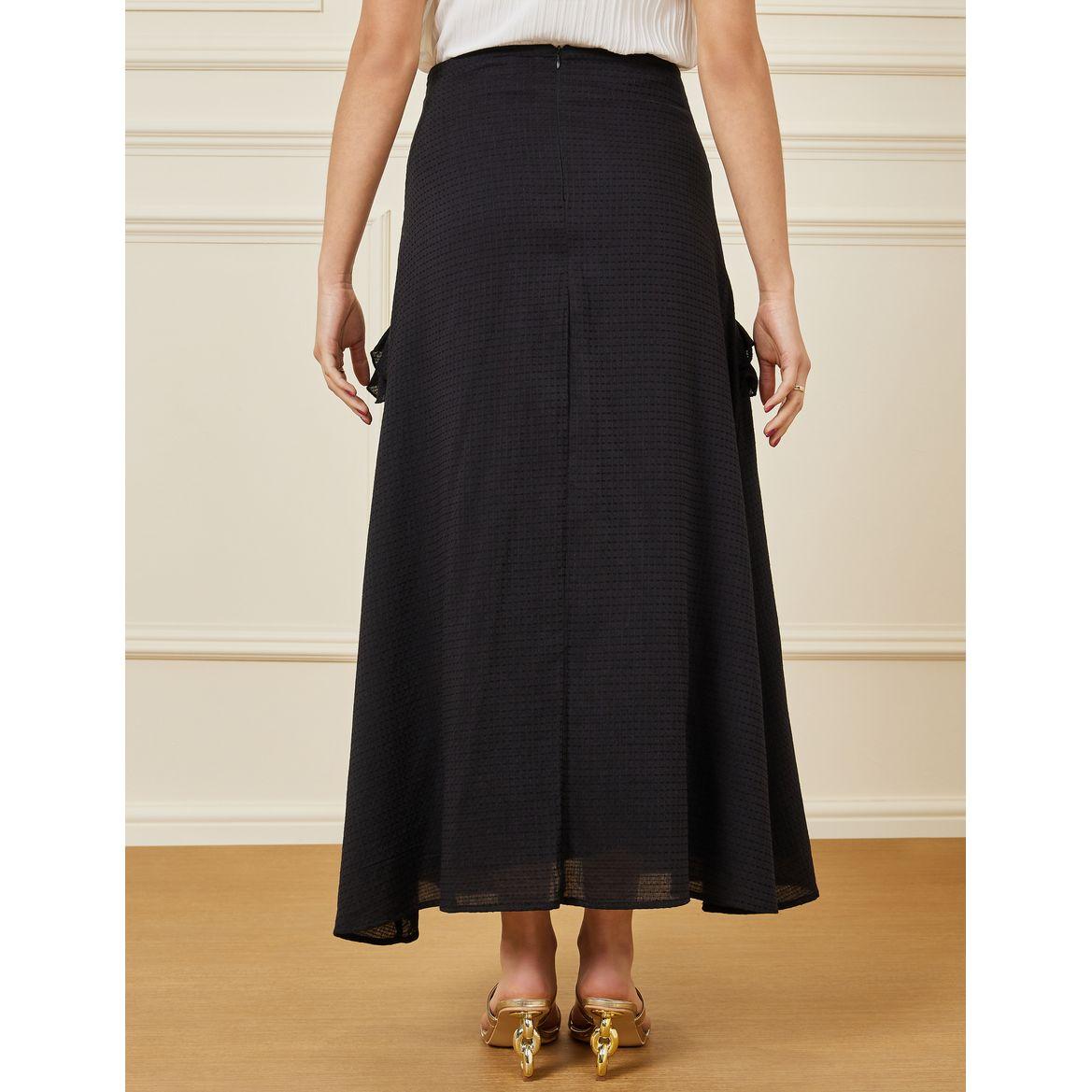 Styli Textured Ruffle Front Slit Detail Maxi Skirt-women-clothing-bottoms-skirts-image-4