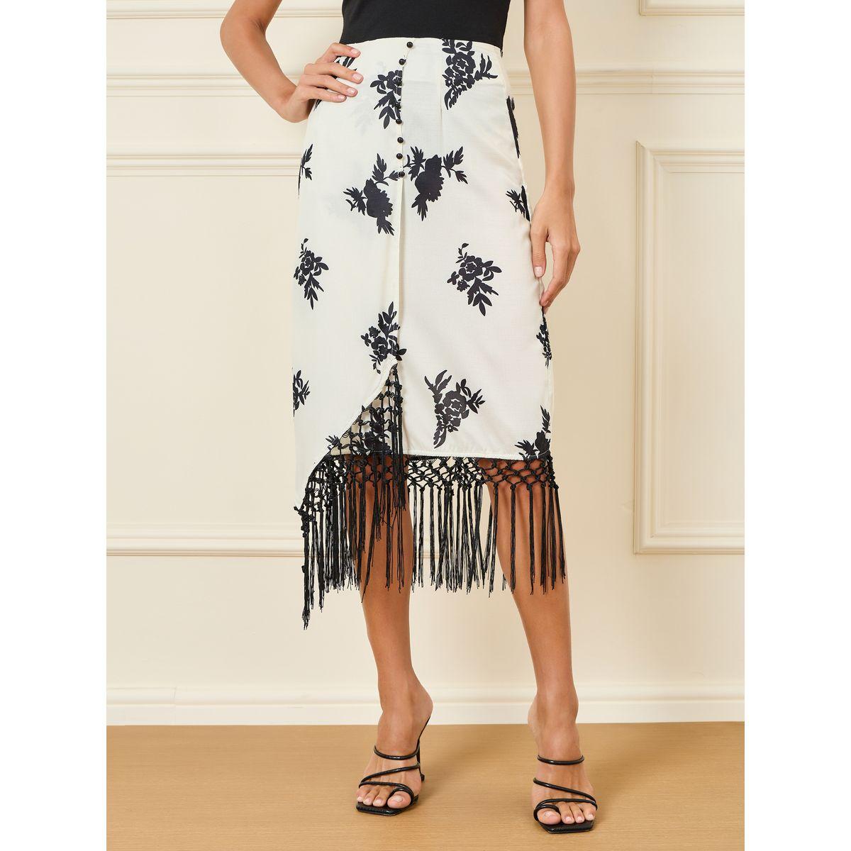 تنورة بنمط لف مع طبعة زهور-women-clothing-bottoms-skirts-image-1