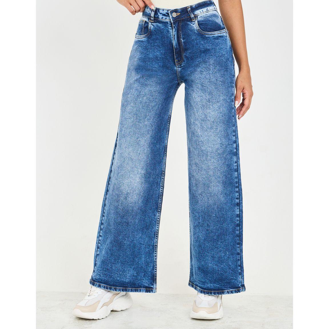 جينز بأرجل واسعة وتفاصيل مشطوفة-women-clothing-bottoms-jeans-image-1