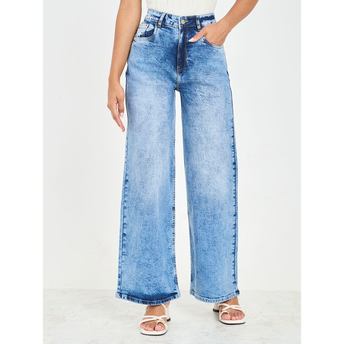 Styli Acid Wash Wide Leg Denim Jeans-women-clothing-bottoms-jeans-image-1