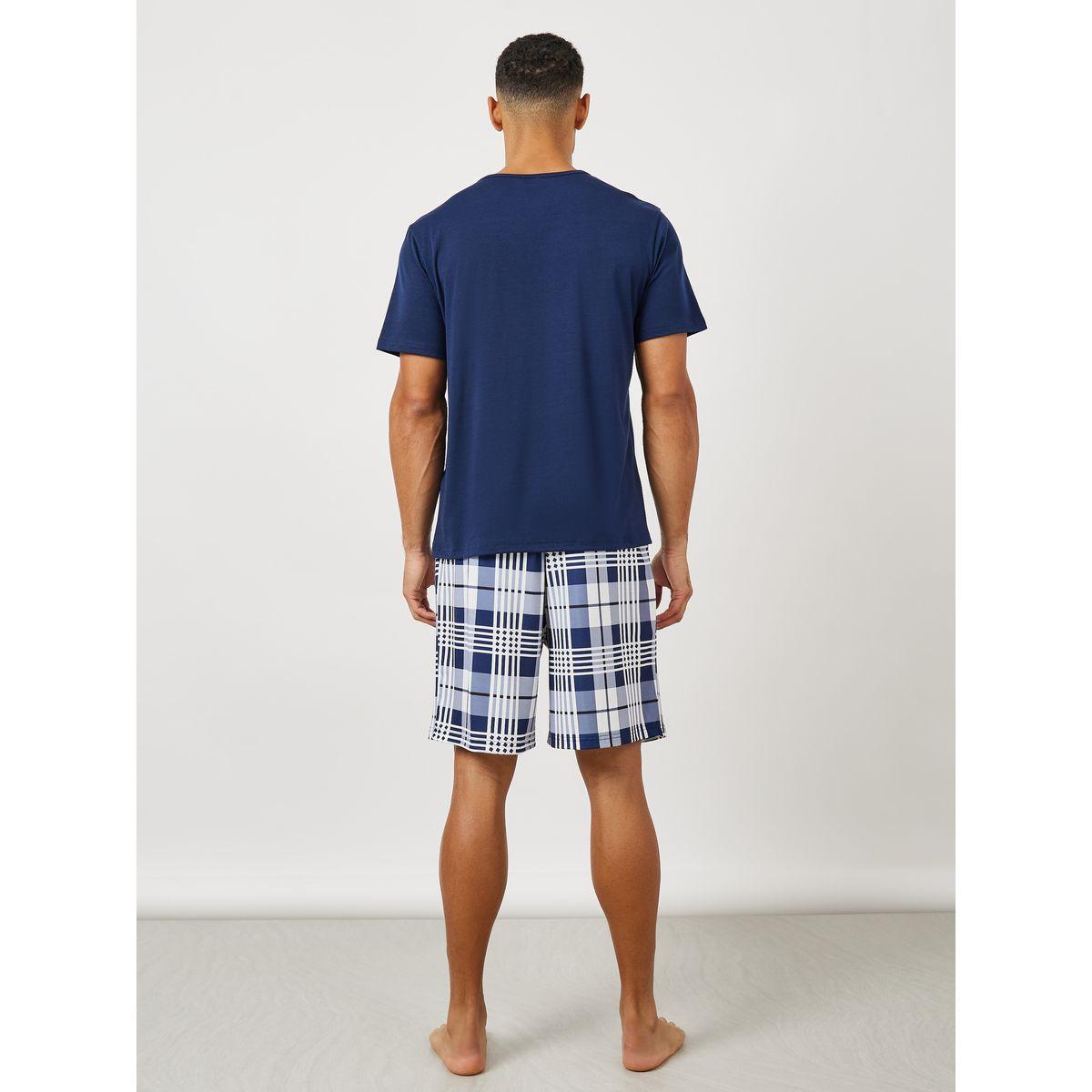 طقم بيجاما من ( شورت + تيشيرت )-men-clothing-nightwear-sets-image-4