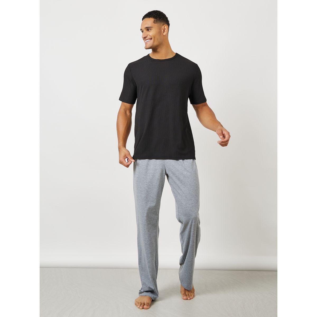 طقم بيجاما من ( بنطال + تيشيرت )-men-clothing-nightwear-sets-image-1