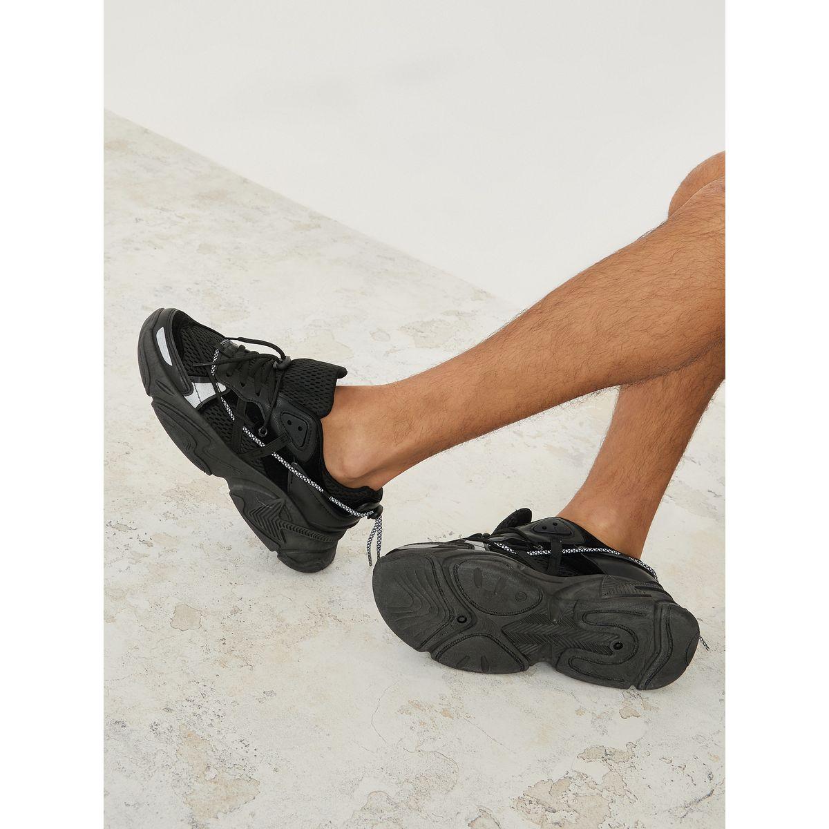 Styli Contrast Panel Lace Up Sneakers-men-shoes-sneakers-image-1