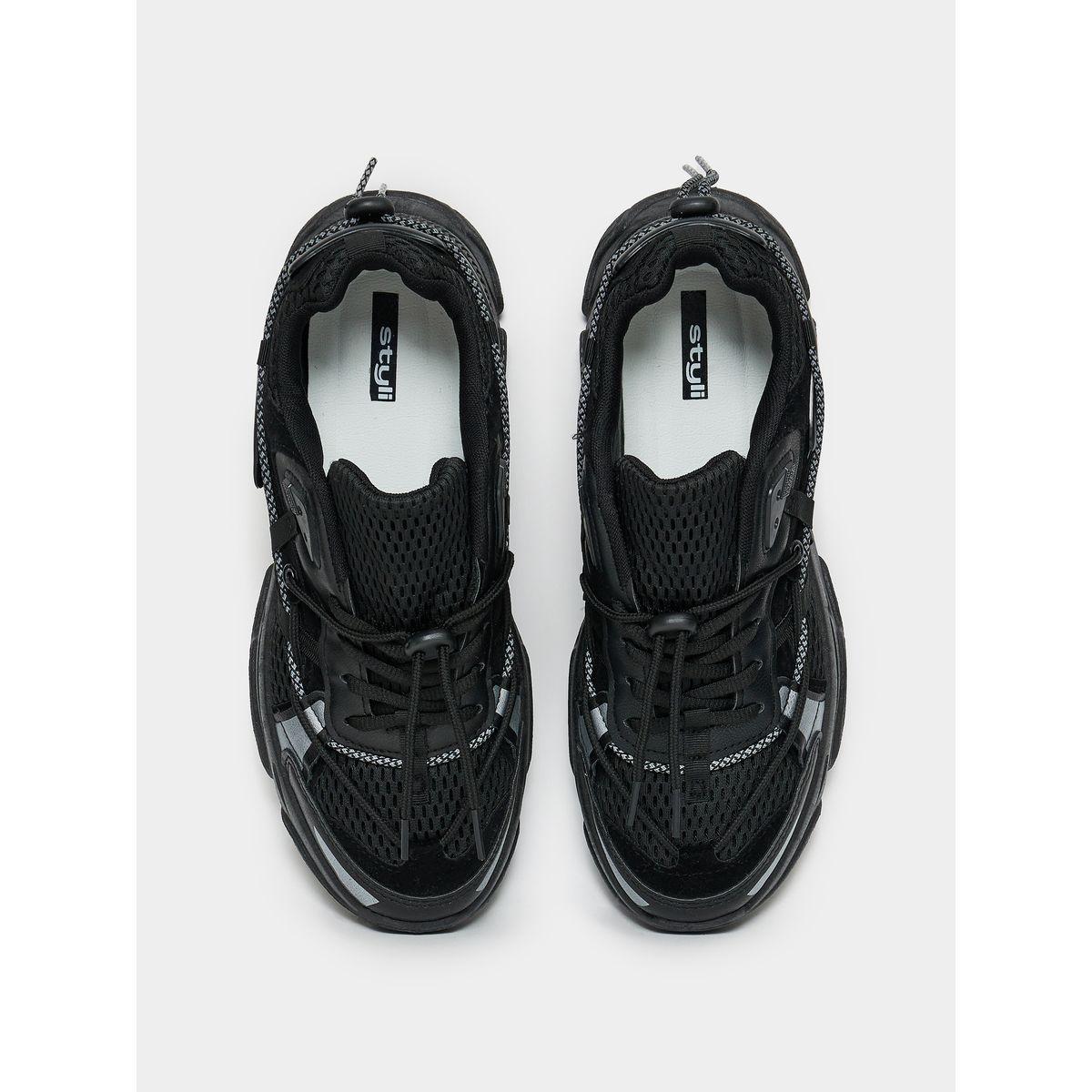 Styli Contrast Panel Lace Up Sneakers-men-shoes-sneakers-image-5