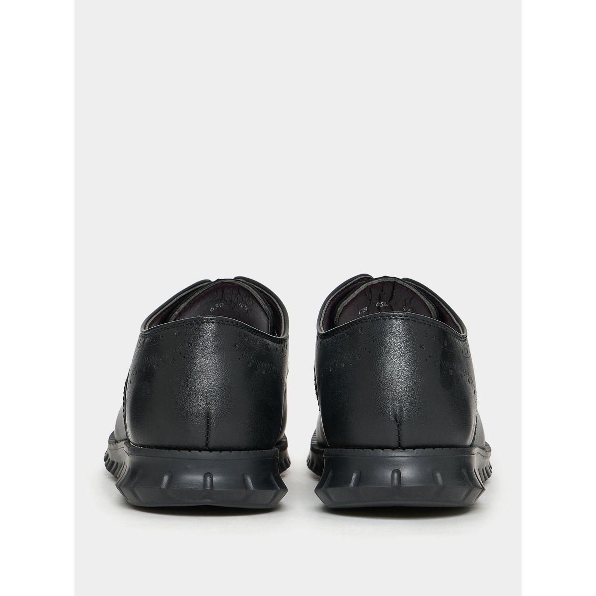 Styli Lace Up Faux Leather Flat Sole Shoes-men-shoes-loafersandmoccasins-image-3