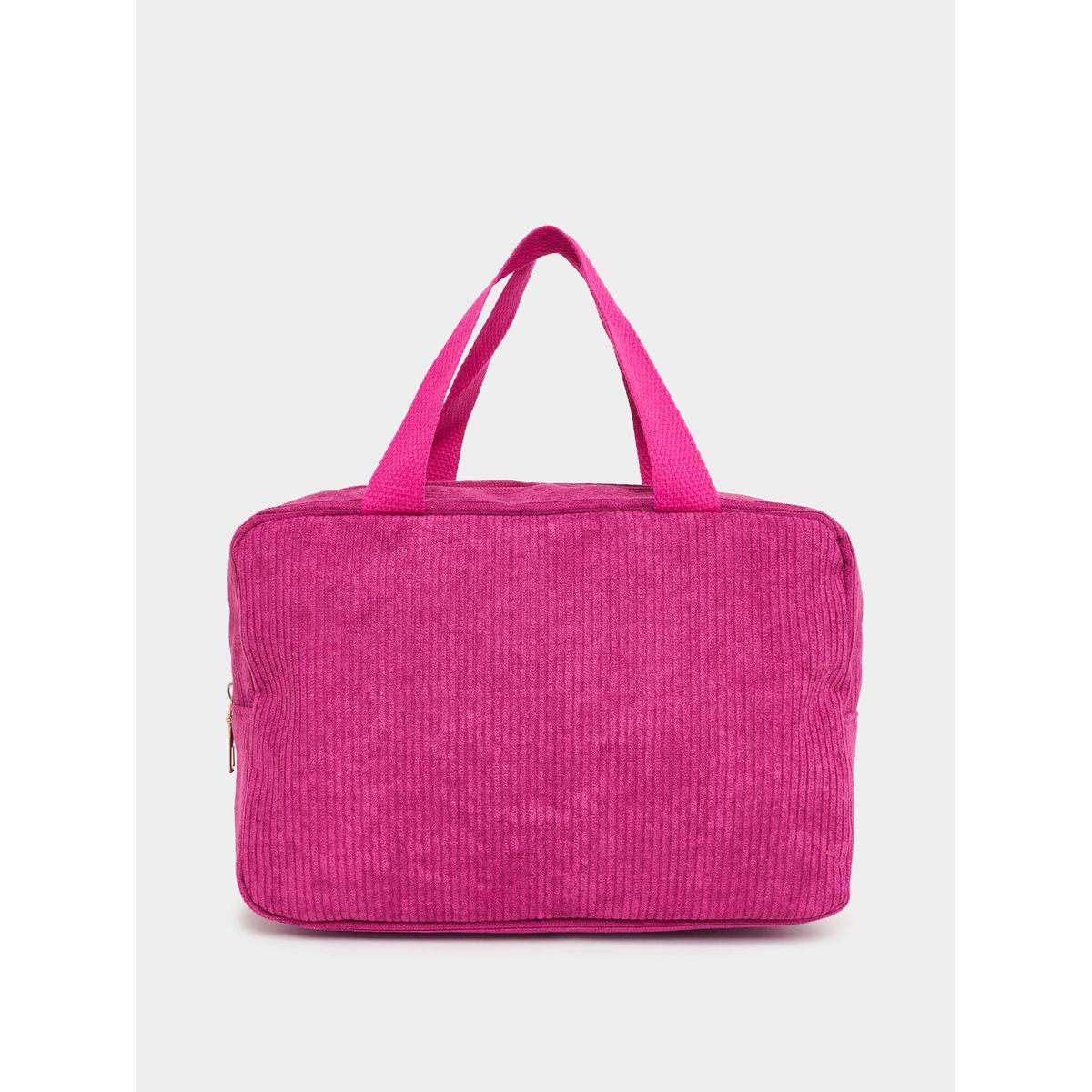 Styli Corduroy Zip Pocket Wash bag-travel-accessories-image-2