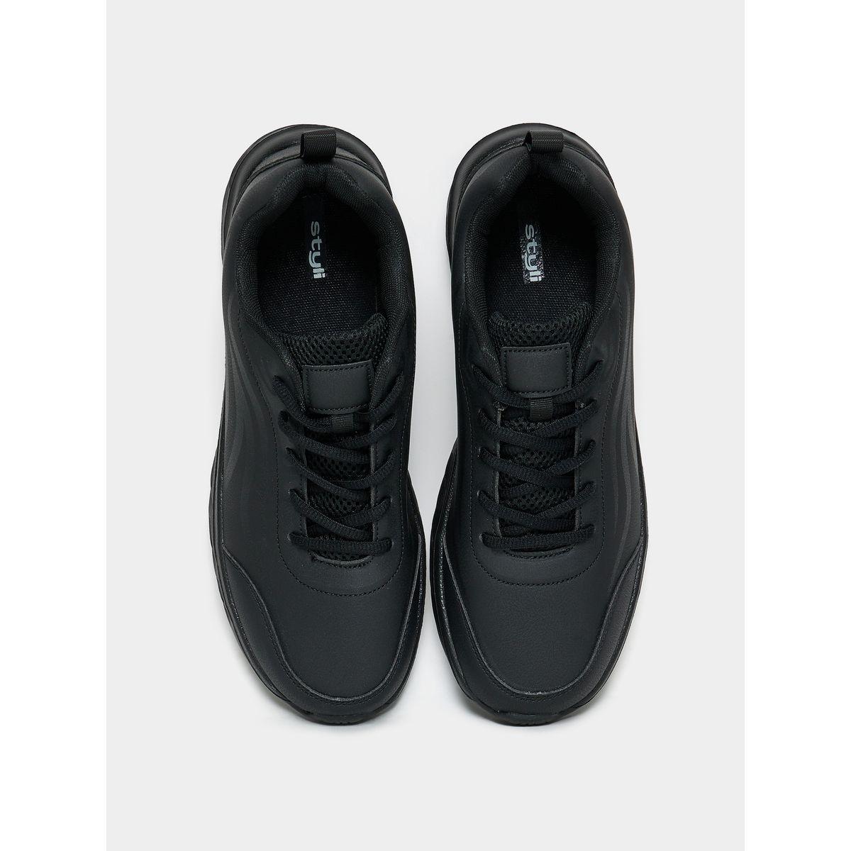 Styli Graphic Lace Up Sneakers with Pull Tab-men-shoes-sneakers-image-5