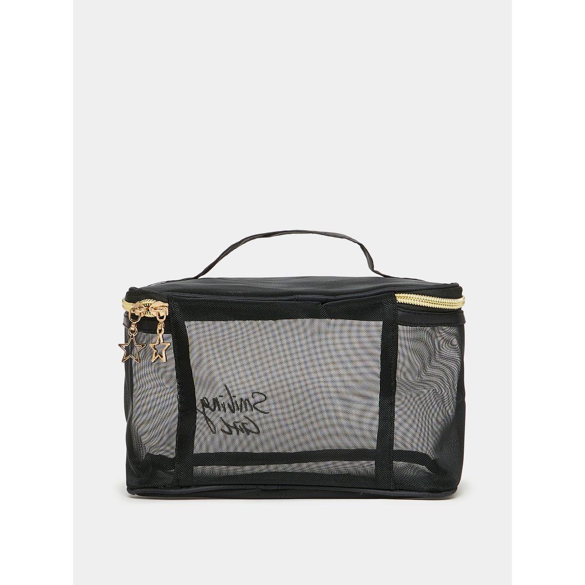 Styli Slogan Print Mesh Washbag-travel-accessories-image-1