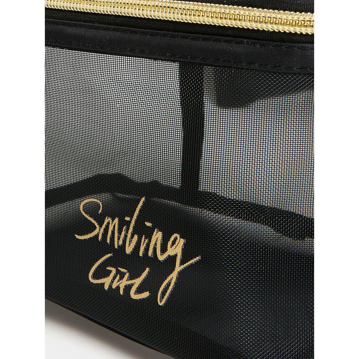 Styli Slogan Print Mesh Washbag-travel-accessories-image-2