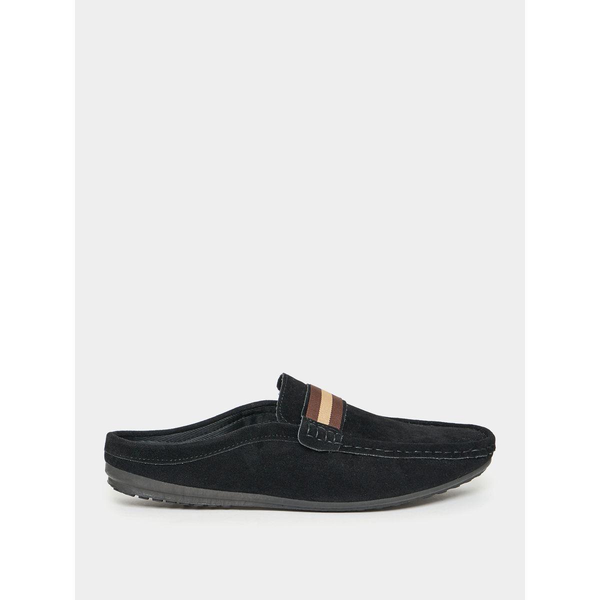 Styli Striped Design Suede Look Mule Loafers-men-shoes-loafersandmoccasins-image-1