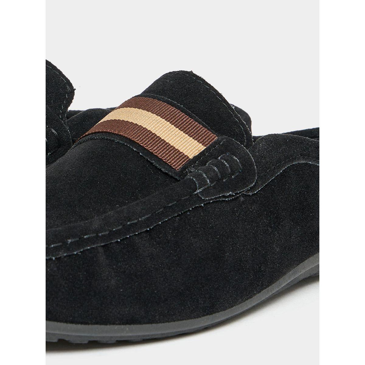 Styli Striped Design Suede Look Mule Loafers-men-shoes-loafersandmoccasins-image-5