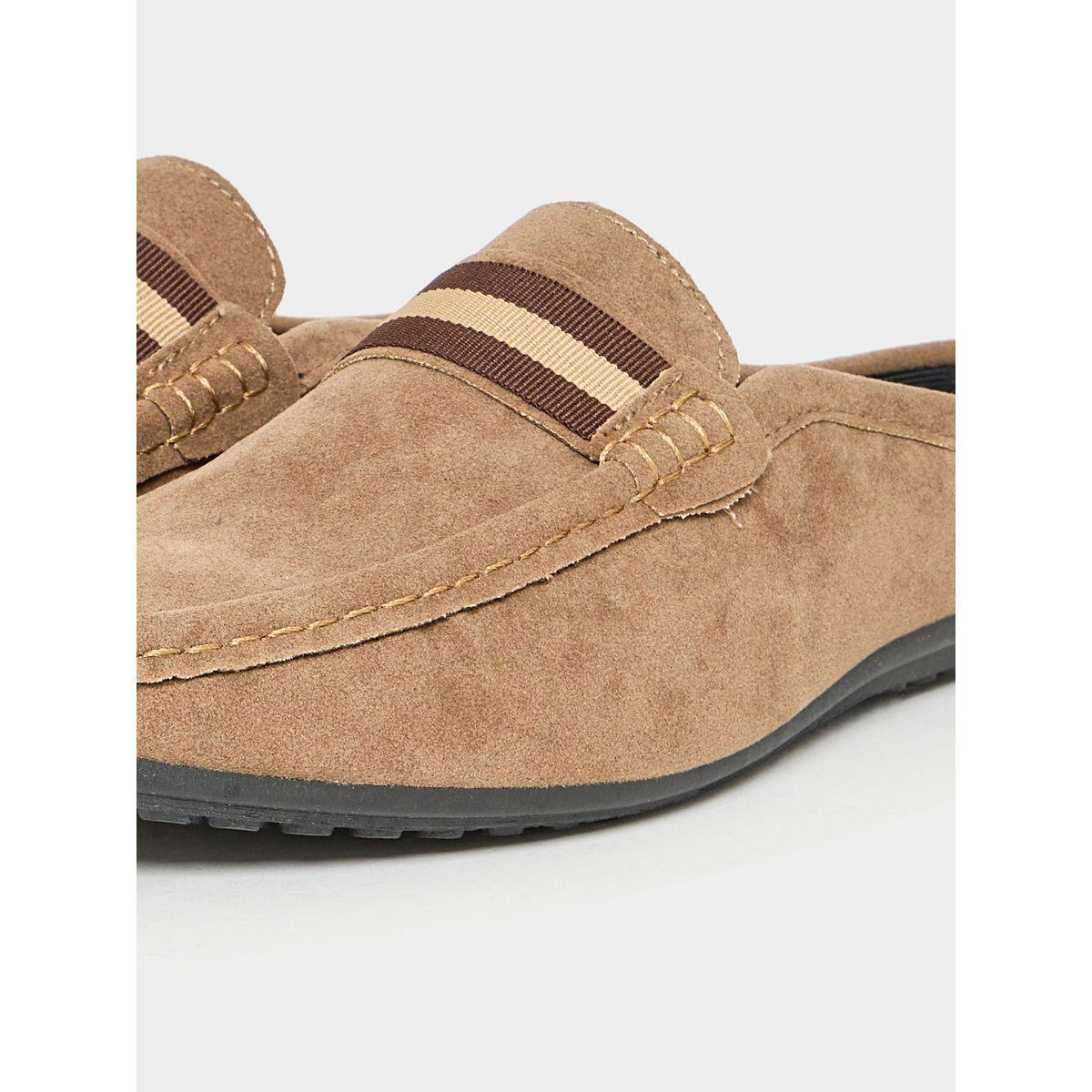 Styli Striped Design Suede Look Mule Loafers-men-shoes-loafersandmoccasins-image-5