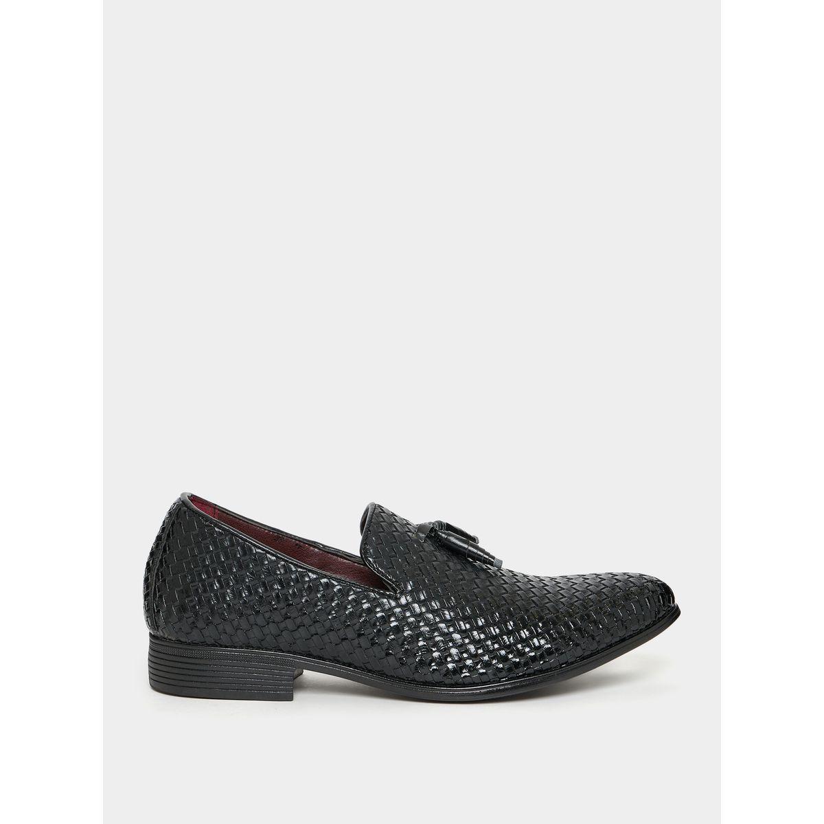 Styli Woven Texture Faux Leather Formal Shoes-men-shoes-formalshoes-image-1