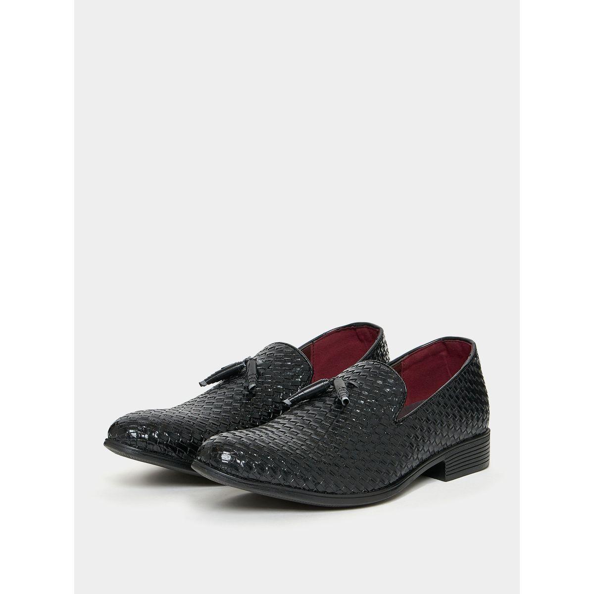 Styli Woven Texture Faux Leather Formal Shoes-men-shoes-formalshoes-image-2