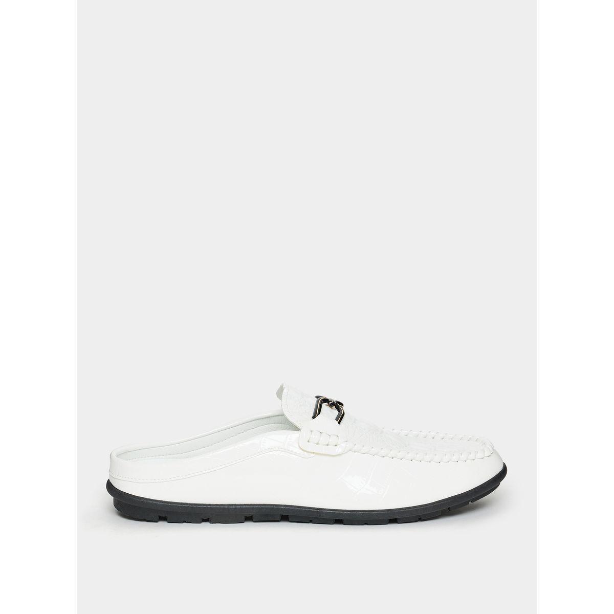 Styli Croc Texture Embellished Horsebit Buckle Mules-men-shoes-formalshoes-image-2