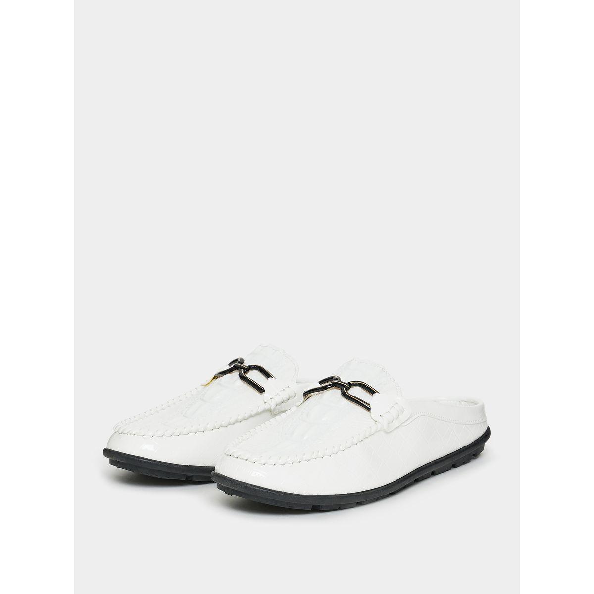 Styli Croc Texture Embellished Horsebit Buckle Mules-men-shoes-formalshoes-image-3