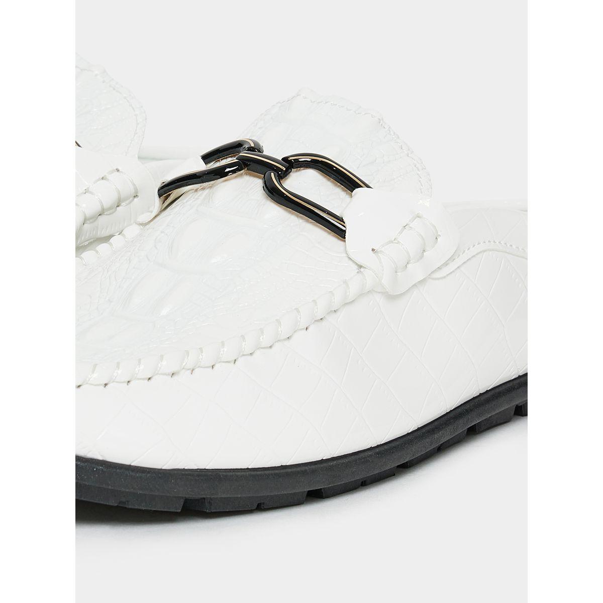 Styli Croc Texture Embellished Horsebit Buckle Mules-men-shoes-formalshoes-image-6