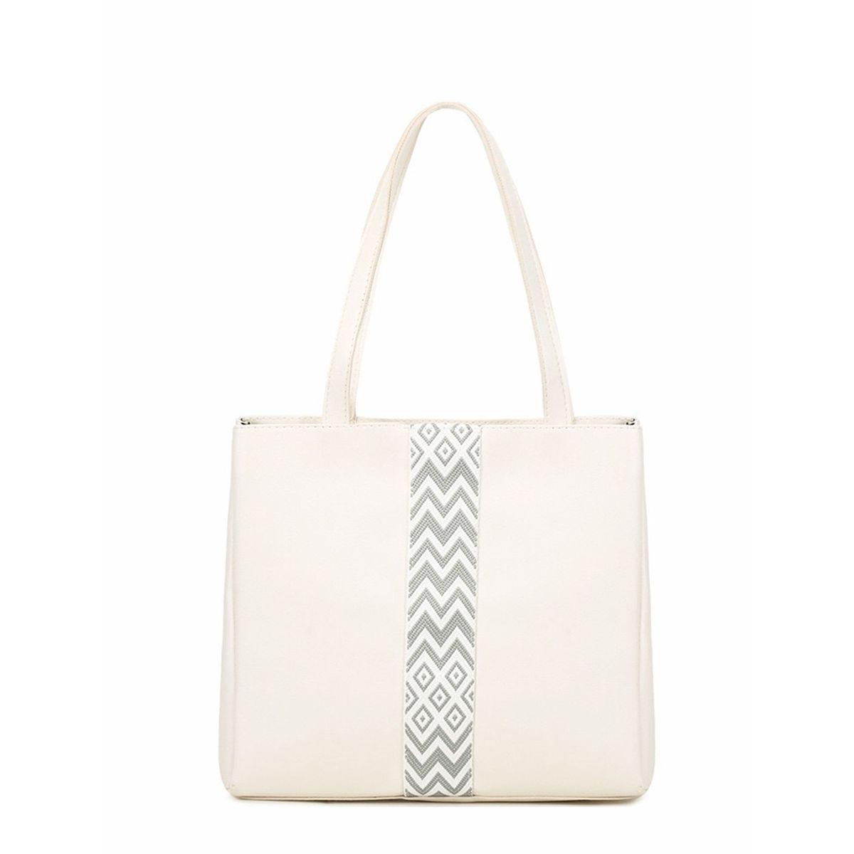 Styli Aztec Print Panel Tote Bag-women-bagsandwallets-handbags-image-3
