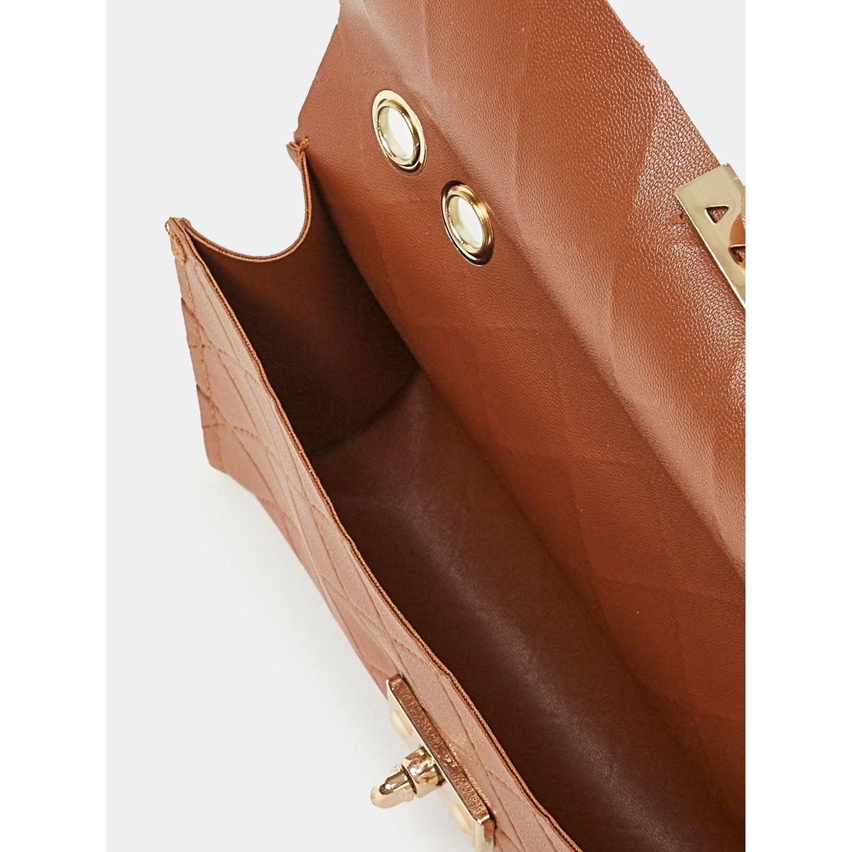 Styli Textured Crossbody Bag with Turn Lock-women-bagsandwallets-handbags-image-7