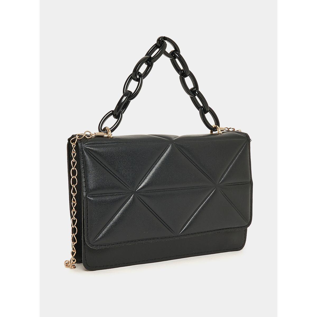 Styli Quilted Flap Handbag with Chain Strap-women-bagsandwallets-handbags-image-1