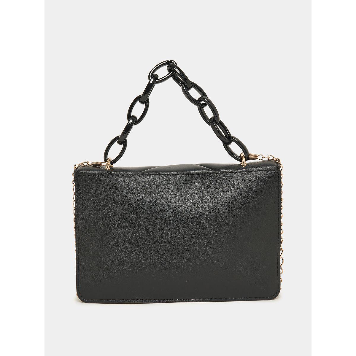 Styli Quilted Flap Handbag with Chain Strap-women-bagsandwallets-handbags-image-3