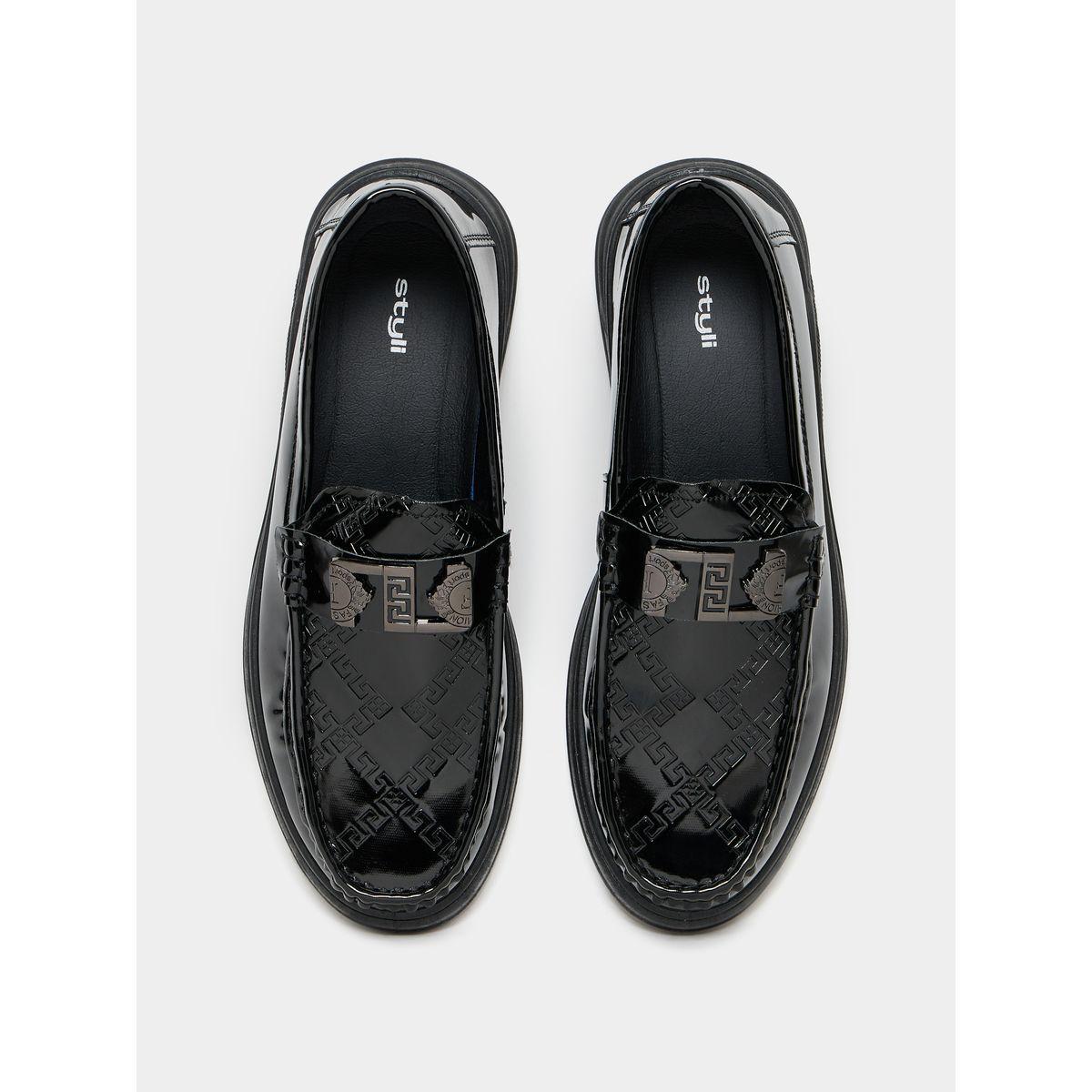 Styli Textured Embellished Dress Loafers-men-shoes-formalshoes-image-4
