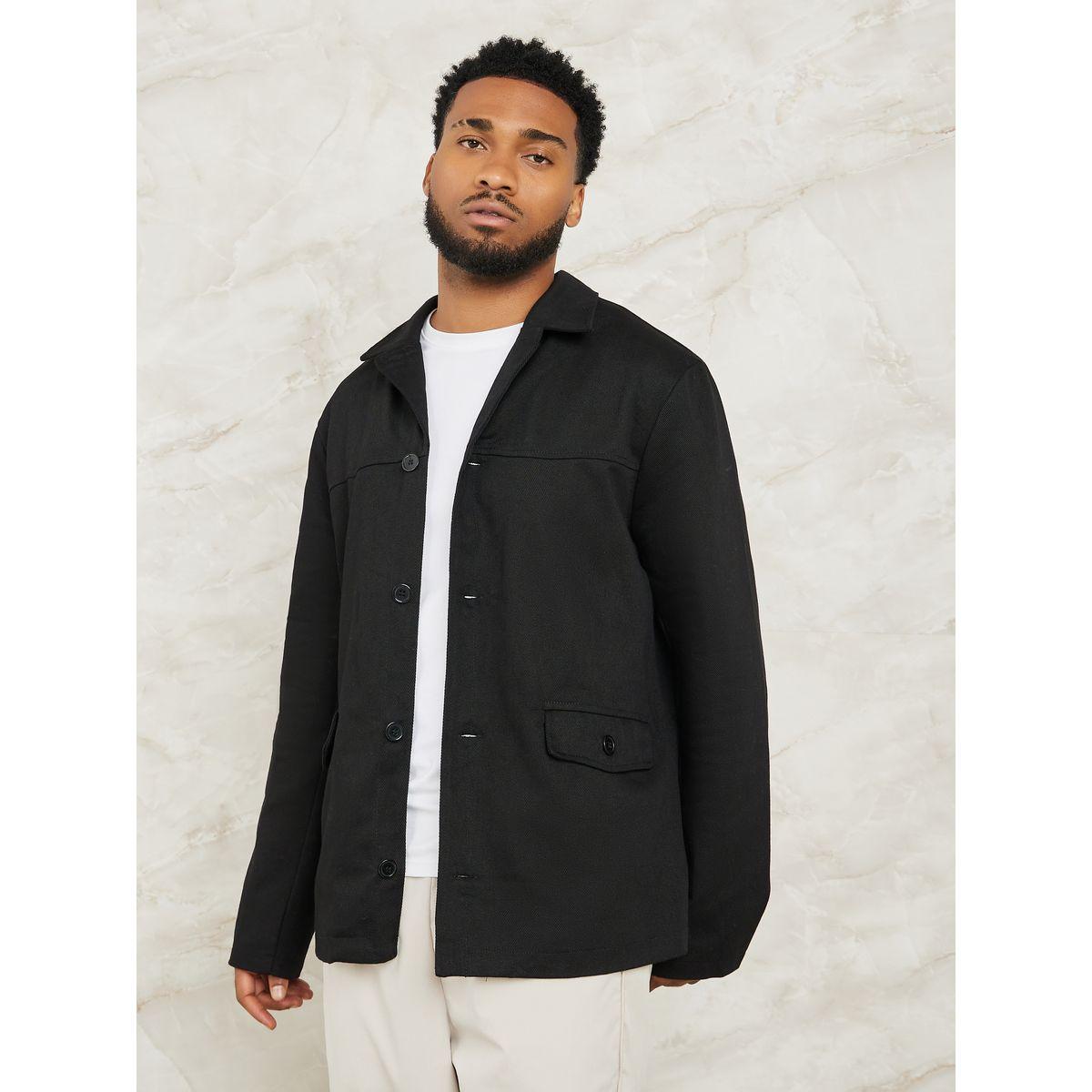 Styli Limited Premium Heavy Twill Woven Jacket with Front Pocket-men-clothing-jacketsandblazers-jackets-image-3