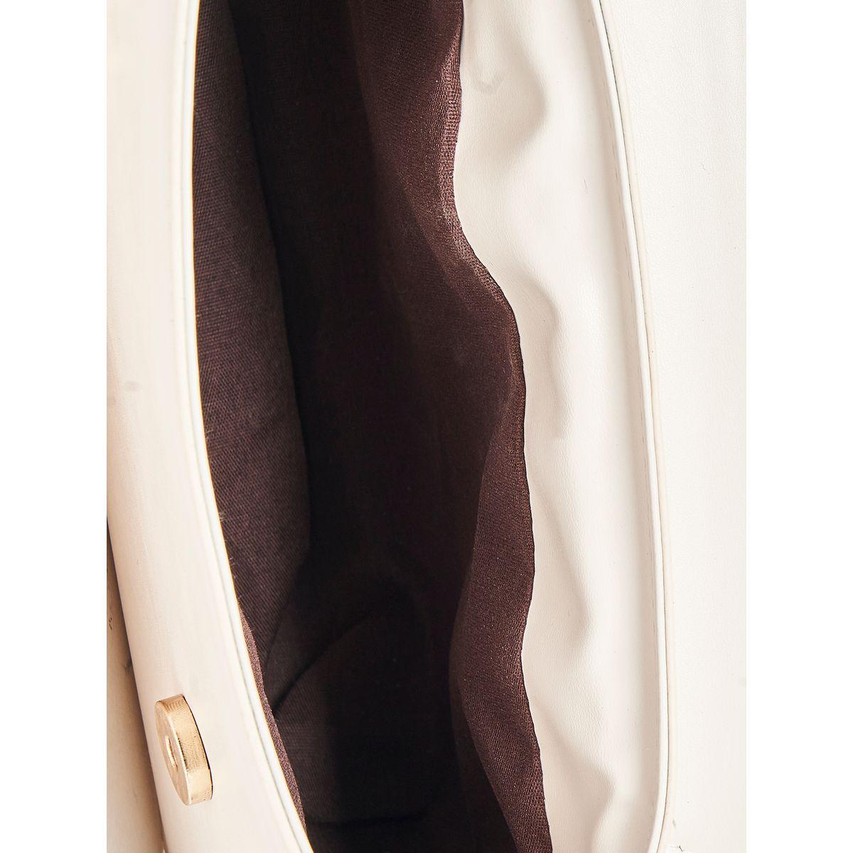 Styli Contrast Metal Detail Handbag with Detachable Strap-women-bagsandwallets-handbags-image-5