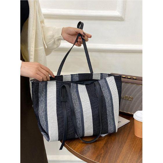 Styli Striped Pattern Shoulder Bag-women-bagsandwallets-handbags-image-2